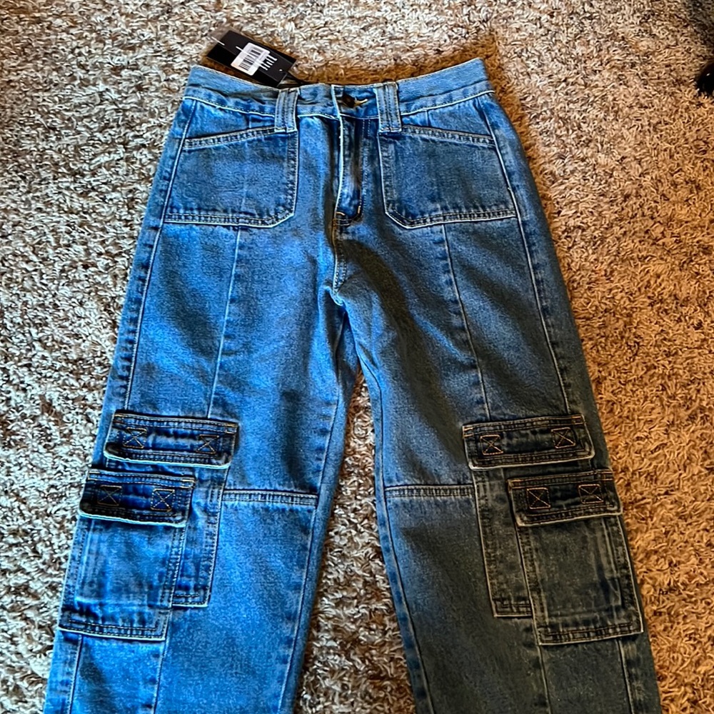 Princess Polly Cargo Denim Pants